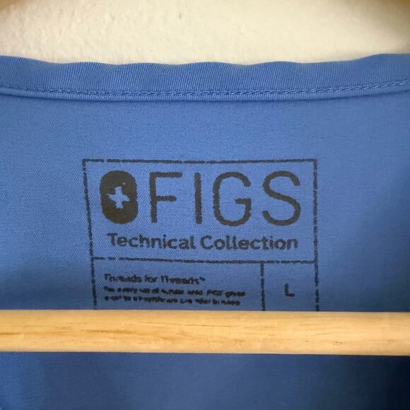 Figs Scrubs Uniform Top Leon Men's Size Large Light Blue - Picture 3 of 7